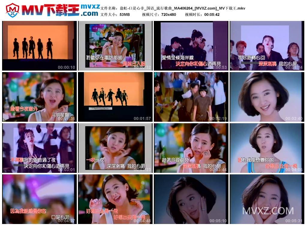 翁虹-口是心非_国语_流行歌曲_MA406264